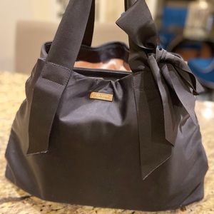 Kate Spade Bow Black Nylon Tote